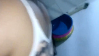 18 year old brunette big saggy tits from New York United States fucking her steps big dick