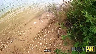 Hunt4k. she cheated on her boyfriend for cash at a public beach
