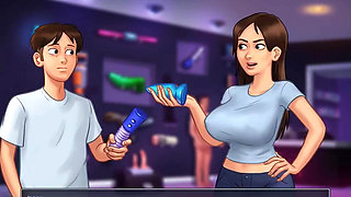 Summertime saga: stepbro helps his stepsis to buy sex toys and ended up with an unexpected throat pie ep 62