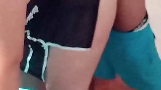 Stepson Catches His Stepmom Making the Bed - Close up Ass and Hard Fucking with His Big Black Cock