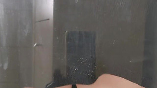 Pee in the Shower...doesn't It Look Nice How I Press My Holes Against the Window
