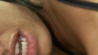 Tattooed MILF gets a hard dick in a gloryhole