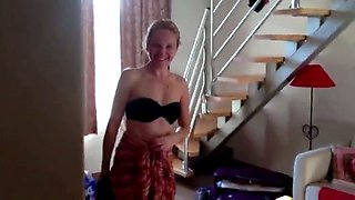 Blonde Amateur Girlfriend Gives Head and Swallows