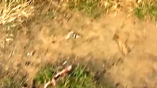 Real Italian Couple Outdoor Park Sex - Hairy Housewife Titty Fucking & Cum on Tits