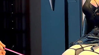 Sissy Caned by Two Cruel Mistresses