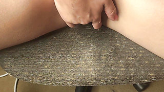 18 year old sucking the cum out of 44 year old dick while fucking her own pussy