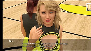 Busty babe in an uncensored visual novel game with a big ass and erotic stories