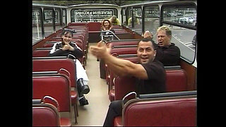 Two Amazing MILF Get Fucked Hard by Their Boyfriend on Top of the Bus