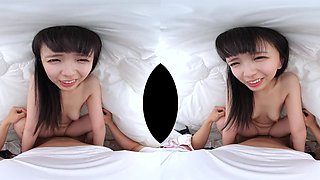 Petite Japanese Student's VR Passion in Uniform Heat