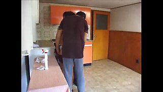 Jozsef Bisexual Threesome Anal Kitchen - Petite Nude Blowjob & Cumshot