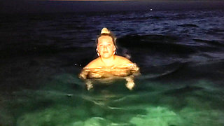 Skinny Dipping in the Aegean Sea in Greece at Night!