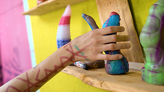 FMM ANAL threesome, rough assfucking for alternative girl