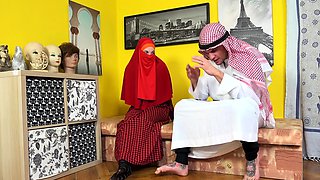 Red niqab with juicy pussyRed niqab with juicy pussy