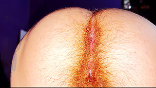 Close-up of hairy butt during my pregnancy