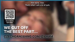 Blonde Amateur Anal Gangbang Bukkake - Czech Orgy with Cum Inside Close-Up