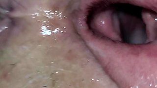 Wet Pussy Gaped by Cock Ring Big Cock