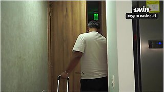 Stranger Enters The Home Of Busty Blonde Milf And She Knows How To Handle Him - Monique Fuentes And Angel Cruz