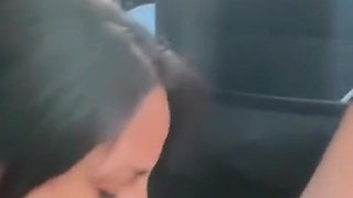 Sucked Her Stepson While the Cuckold Was Driving