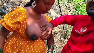Desi village girl Permi Pooja outdoor forest sex - Hot bhabhi hardcore doggy style with devar in jungle