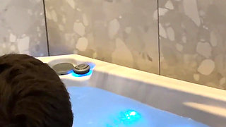 Wife Getting Hot in Jacuzzi with Another Guy, Deep Throat, Cuckold, Pt1