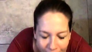 Amateur Housegirl Loves a Big Facial from Strangers
