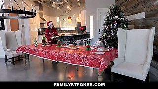 Young and busty step-mother screwed on christmas holiday
