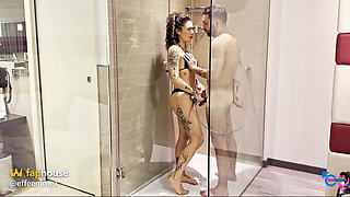 Massage with a Happy Ending in the Shower and Jacuzzi