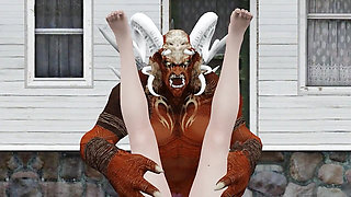 Red Monster hardcore Fucking with Big Dick