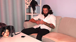 My Ai Girlfriend Came to Life on Halloween. Hardcore. He Finished on His Face.