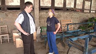 German Farm MILF Threesome: Anal & Big Tits Outdoor with Cum in Mouth