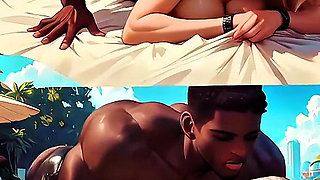 (4k) Ai 3D Animated - Hot Blonde Slut BBC Interracial Sucking and Fucking (ai Visuals X)