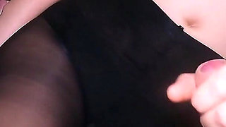 Step Sister in Pantyhose Helps Step Brother Cum!