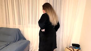 Perfect blond making solo masturbation