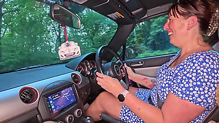 Real British MILF Drives Me in Her Car and Jerks Me off!