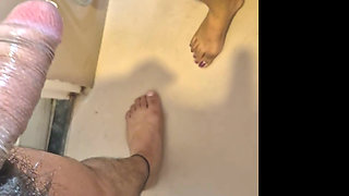 desi girlfriend fuck with condom and bathroom sex doggy style .