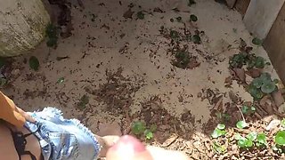 Hot Girl Caught Peeing on Beach - Public Blowjob with Karol Wins & Jeff Love