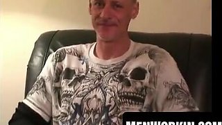 Wooly amateur taunts his sausage and shoots fat jism geysers