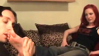 Foot worship slave