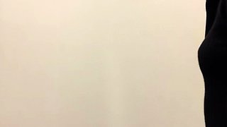 Sexy black amateur caught taking a shower on hidden cam