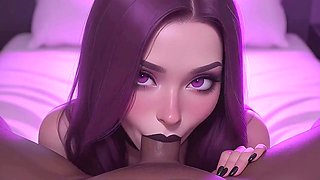 Cute gothic stepsister Atkins's Heaven can't get enough of that big black cock