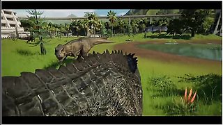 T Rex Vs Giga Vs Spino Vs Therizinosaurus - Jurassic World Evolution
