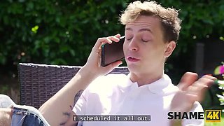 British MILF Eva May Caught by Neighbor in Shameful 4K Hardcore Sex - Big Tits & Stockings