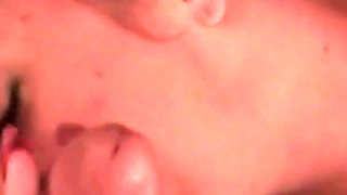 Busty tattooed MILF sucks his dick in POV