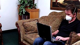 Big ass pale brunette milf with