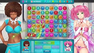 HuniePop 2 Threesome - Big Boobs & Big Ass Anime Hentai Game Fuck