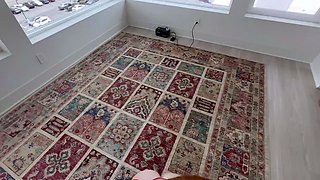 Beautiful ass tattooed redhead shows ass