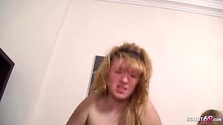 German Ugly Teen Virgin Seduced by Older Couple for Hardcore Threesome
