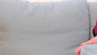 Chubby MILF Rides a Pillow in the Living Room