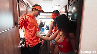 Naughty girls sex orgy unbelievable X-rated clip