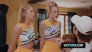 Teen Cheerleaders Kyler Quinn and Khloe Kapri Fucked by Coach